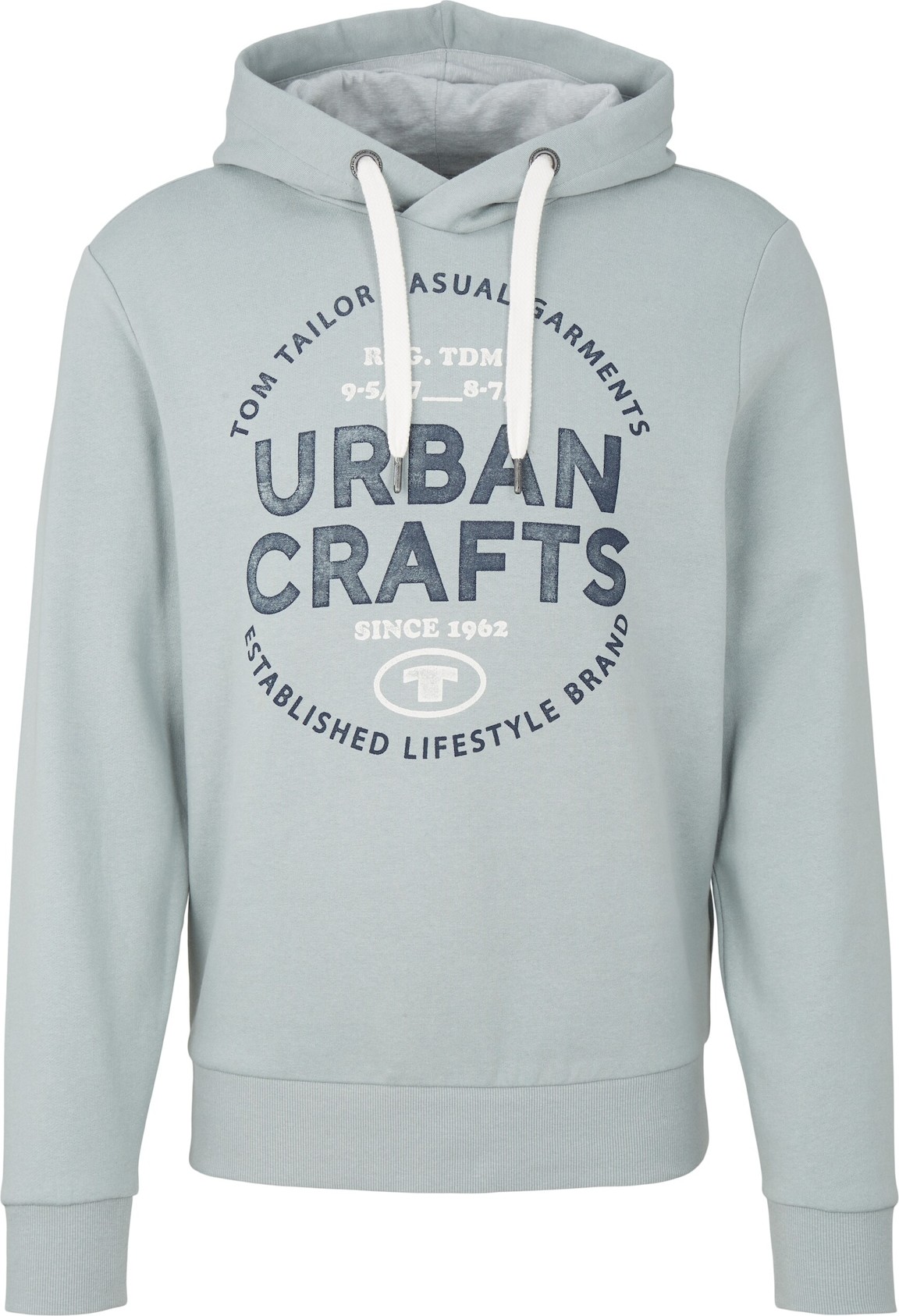 TOM TAILOR Mikina námořnická modř / kouřově modrá / bílá