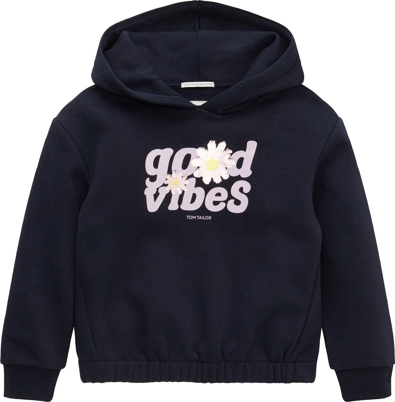 TOM TAILOR Mikina námořnická modř / žlutá / orchidej / bílá