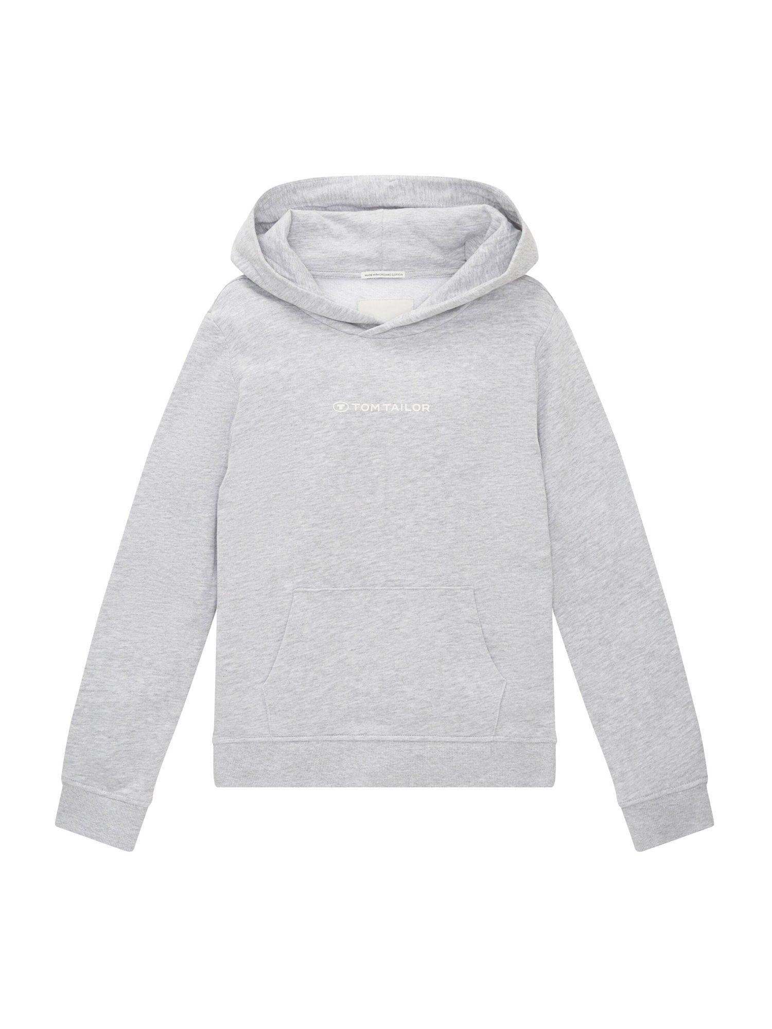 TOM TAILOR Mikina světle šedá / bílá