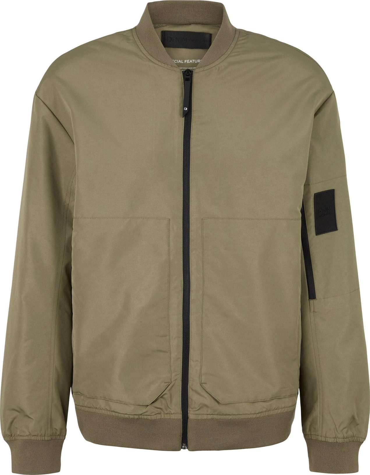 TOM TAILOR Přechodná bunda olivová / černá