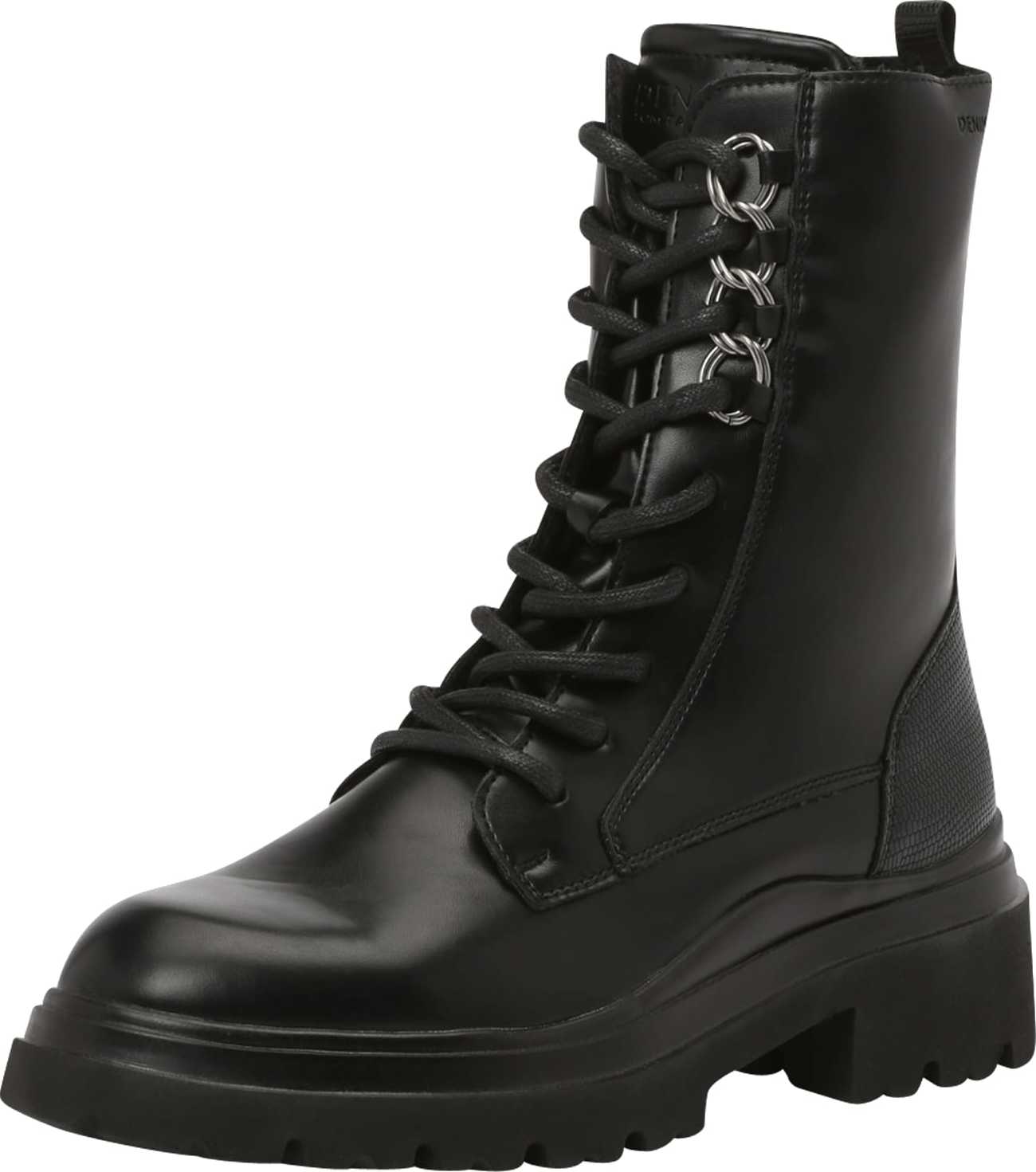 TOM TAILOR Šněrovací kozačky černá