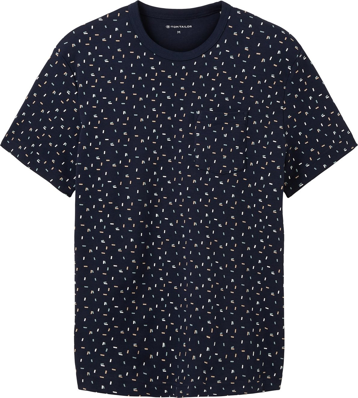 TOM TAILOR Tričko béžová / námořnická modř / zelená / bílá