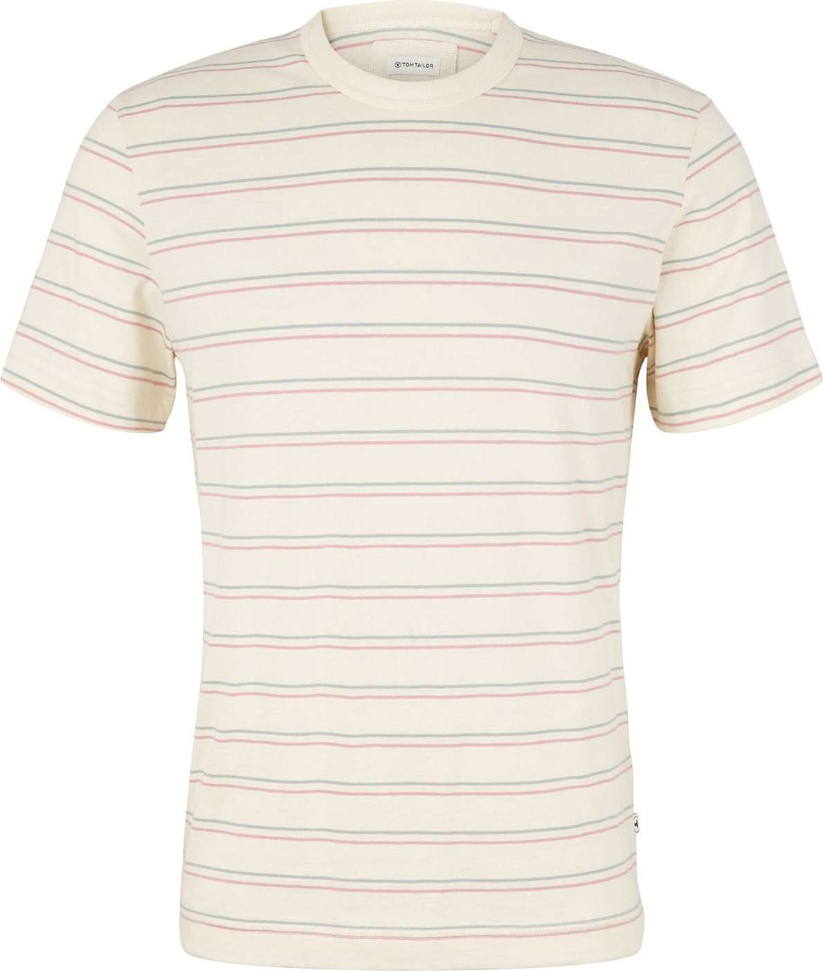 TOM TAILOR Tričko krémová / kouřově modrá / starorůžová