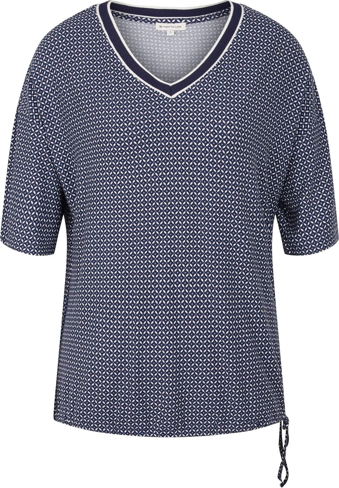 TOM TAILOR Tričko námořnická modř / bílá