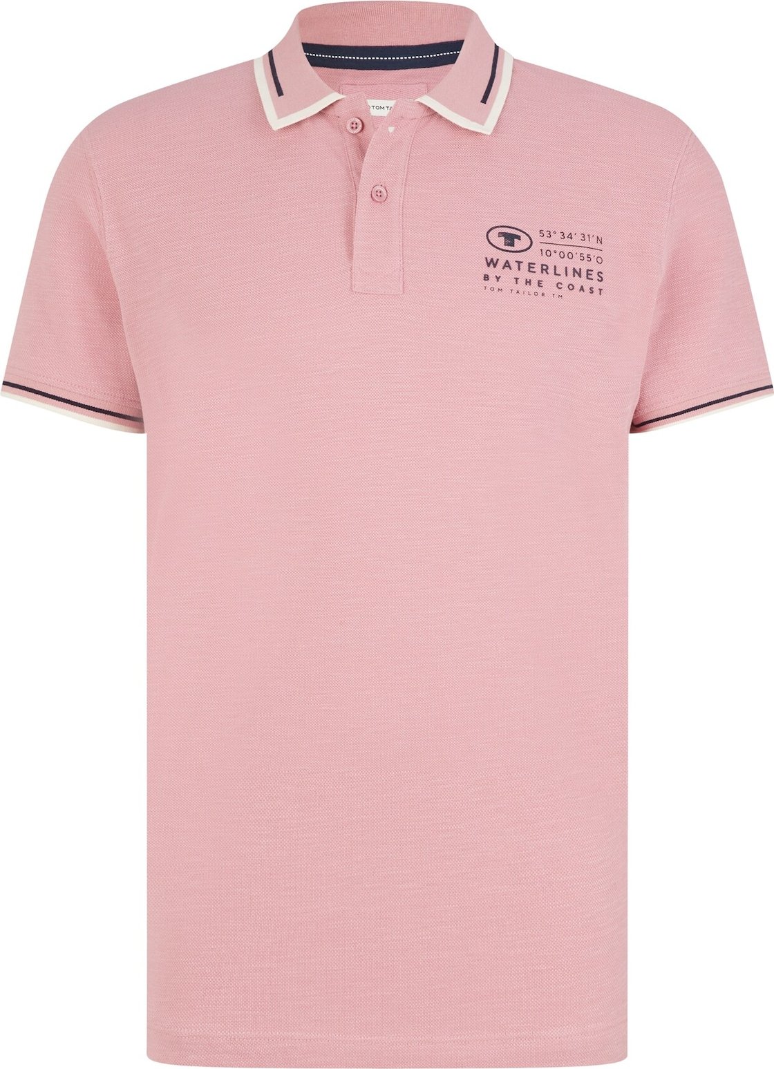 TOM TAILOR Tričko růžová / černá / bílá