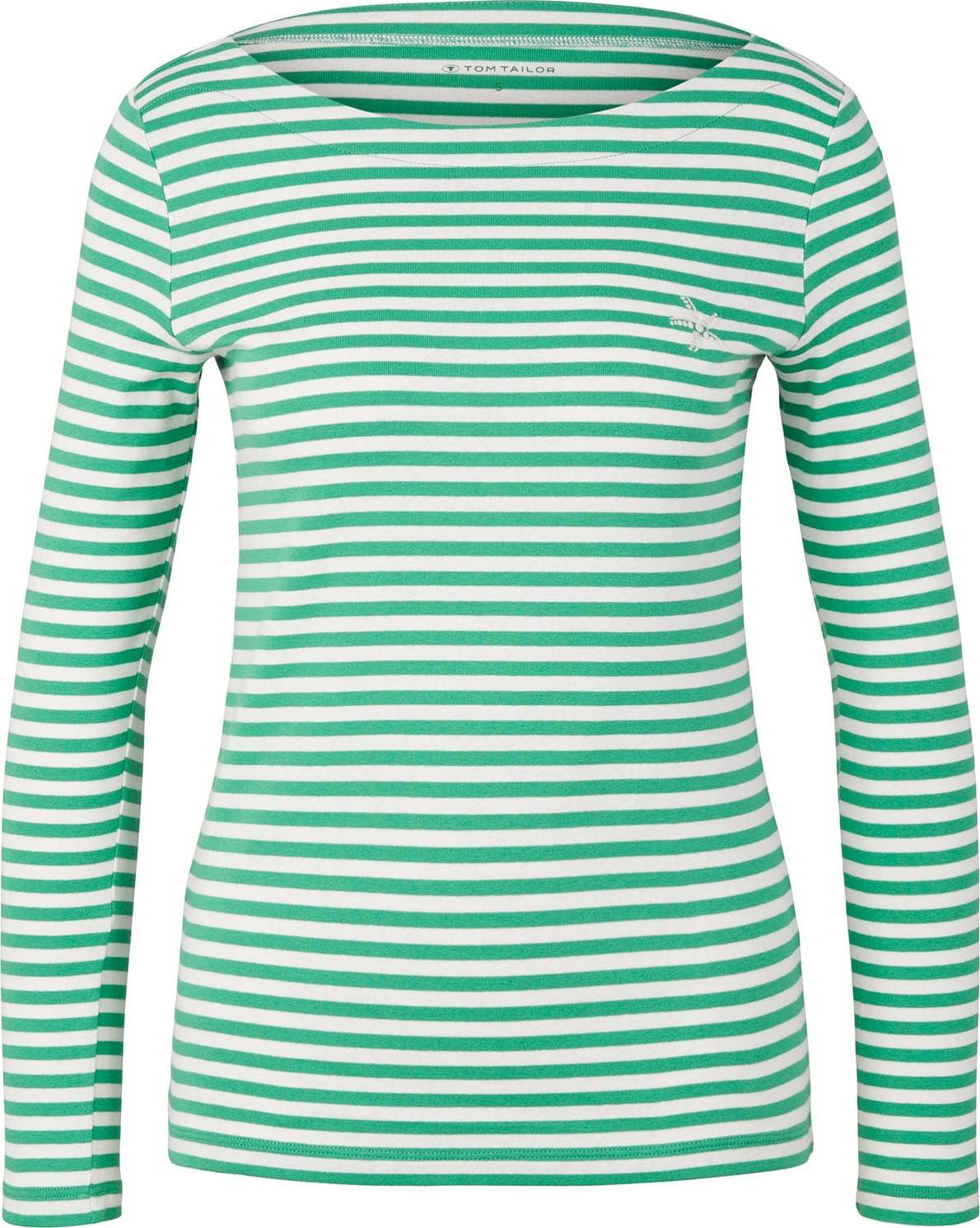 TOM TAILOR Tričko zelená / bílá