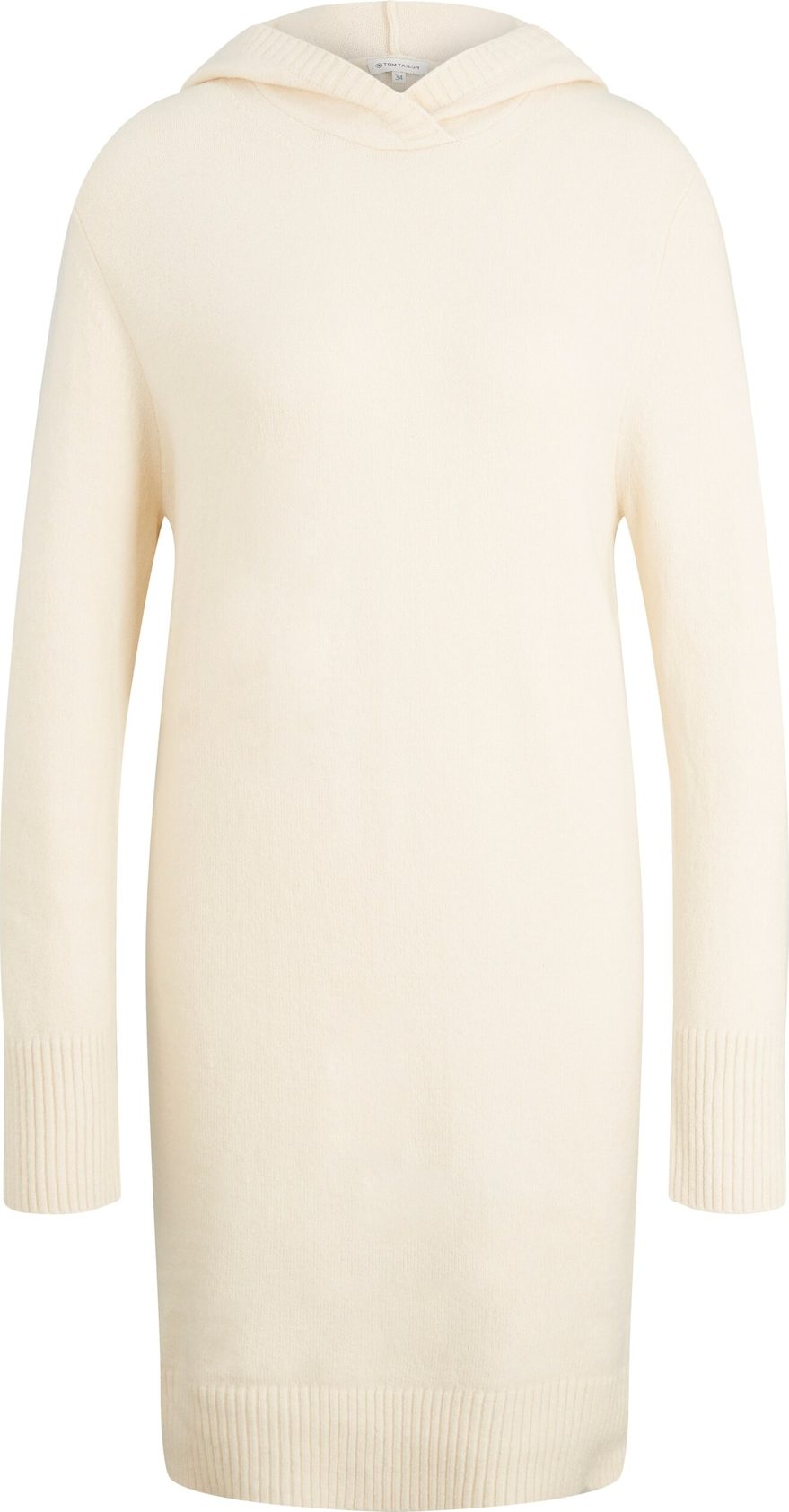 TOM TAILOR Úpletové šaty krémová