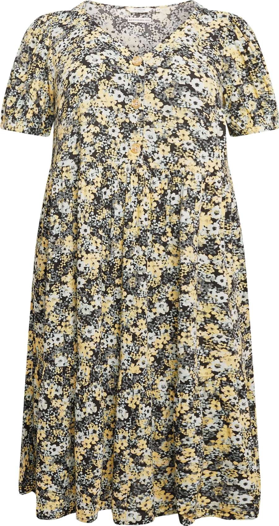 Tom Tailor Women + Košilové šaty světle žlutá / stříbrně šedá / olivová / černá / bílá