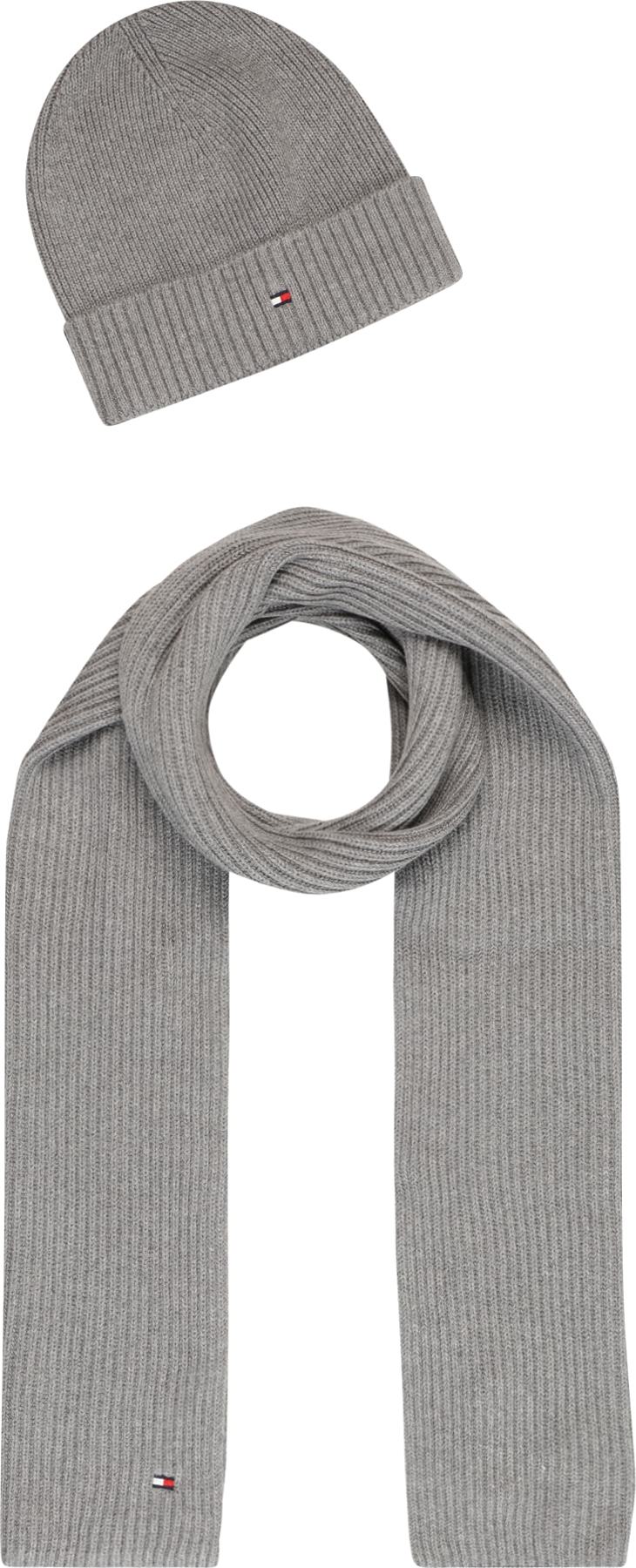 TOMMY HILFIGER Čepice tmavě modrá / šedá / červená / bílá