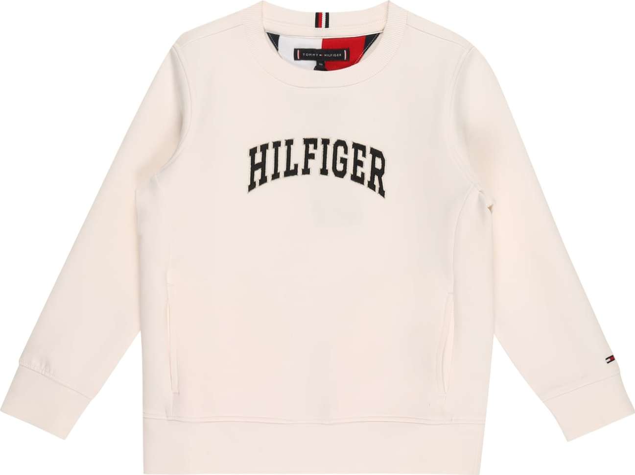 TOMMY HILFIGER Mikina 'Varsity' antracitová / červená / offwhite