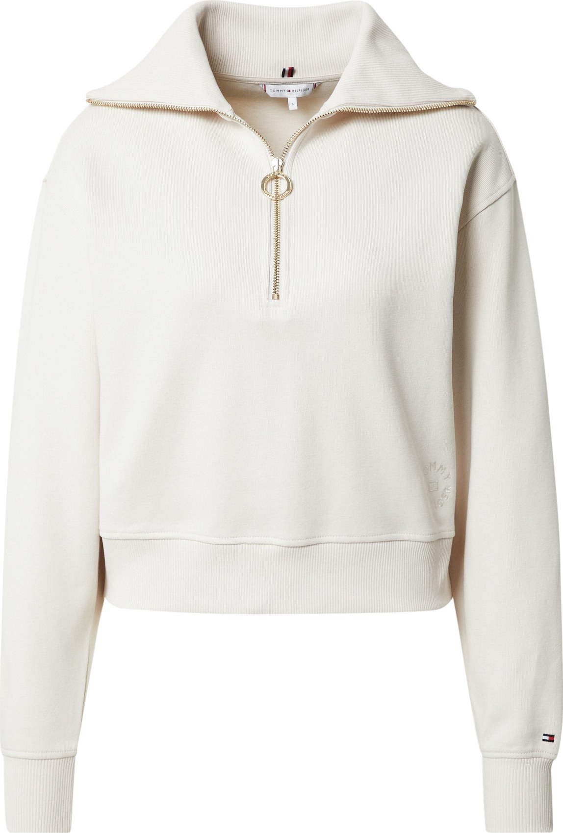 TOMMY HILFIGER Svetr tmavě modrá / jasně červená / bílá / offwhite