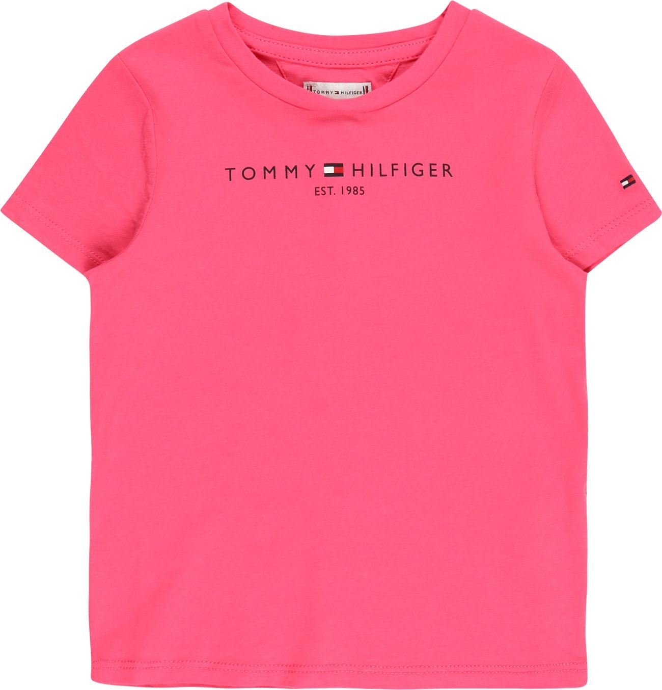 TOMMY HILFIGER Tričko tmavě modrá / světle růžová / červená / bílá