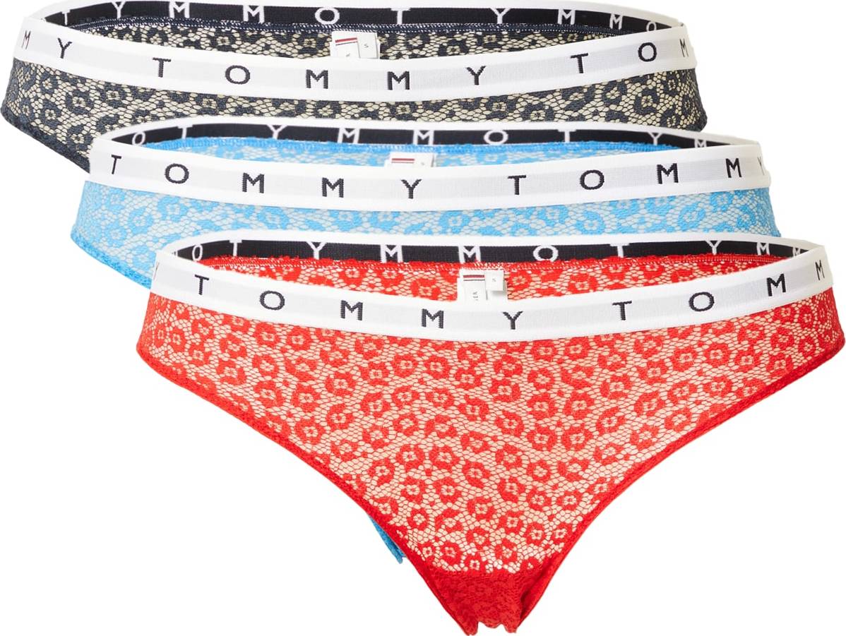 Tommy Jeans Kalhotky marine modrá / světlemodrá / červená / bílá