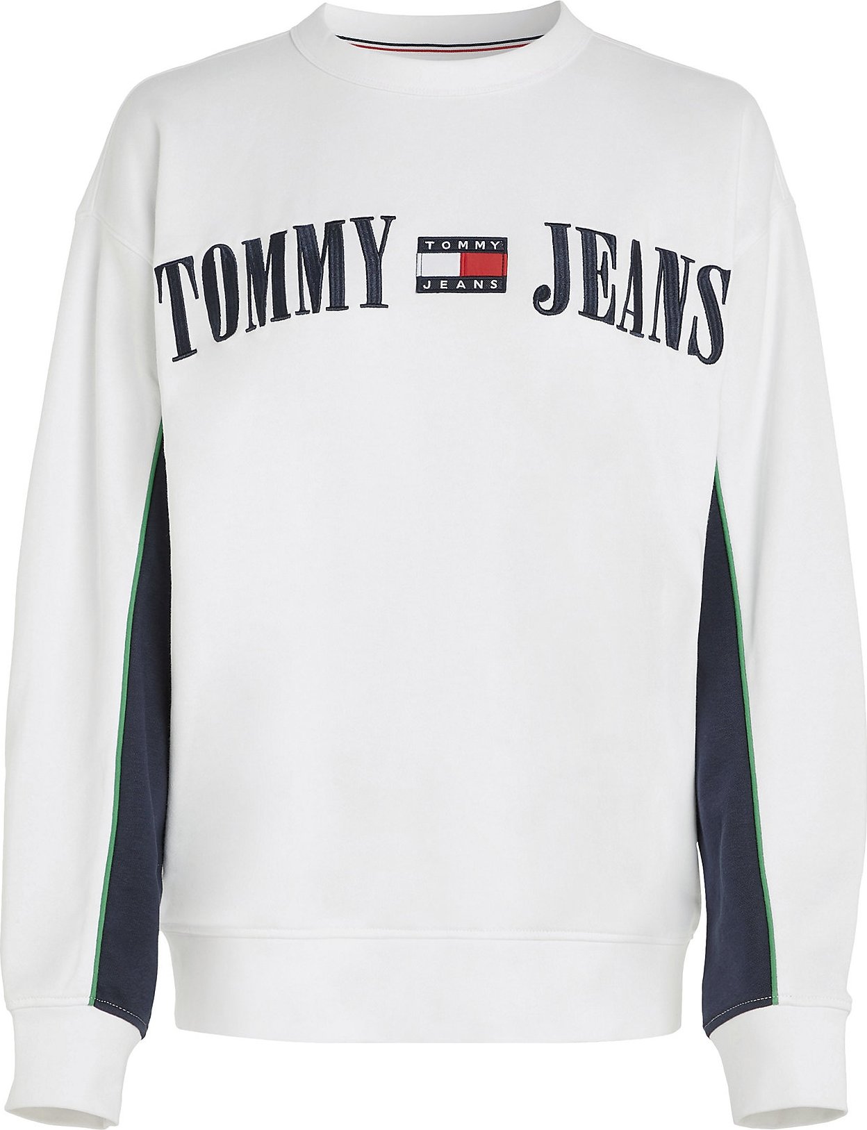 Tommy Jeans Mikina noční modrá / červená / bílá
