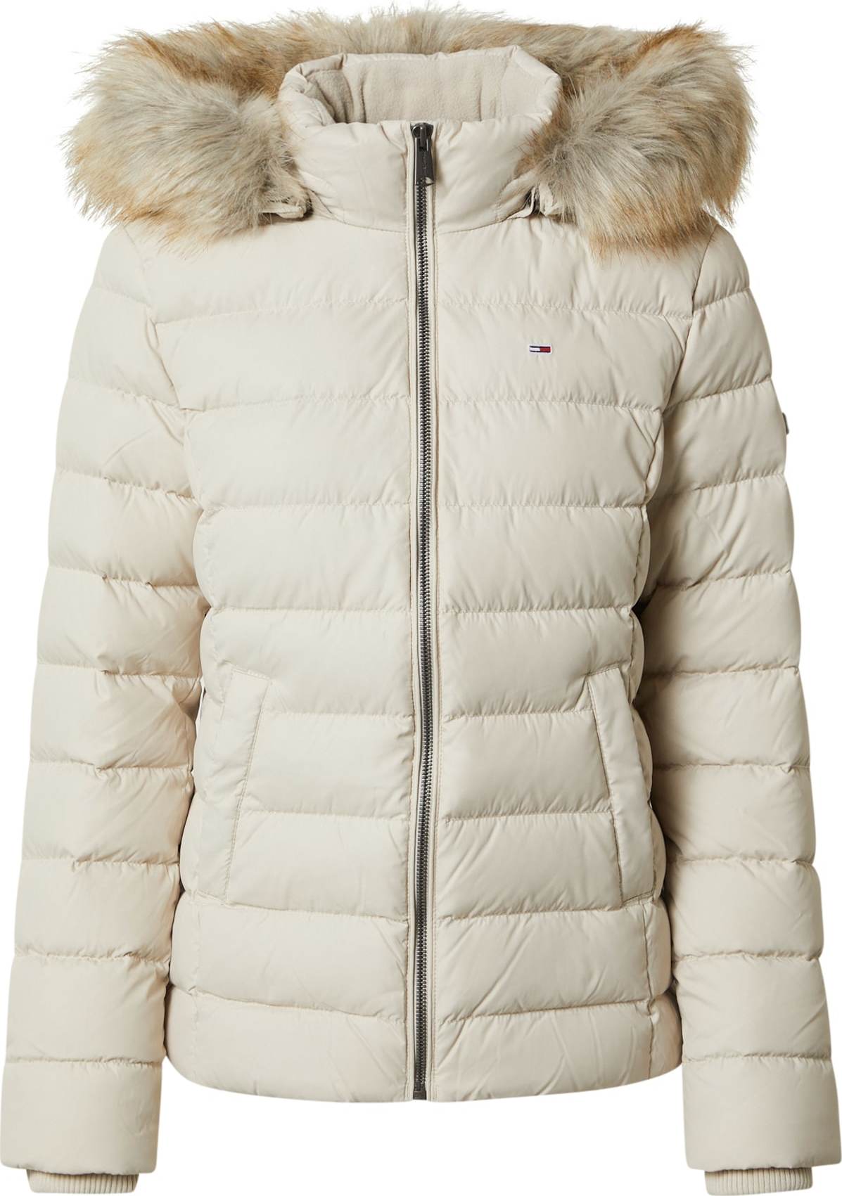 Tommy Jeans Zimní bunda námořnická modř / kámen / červená / bílá