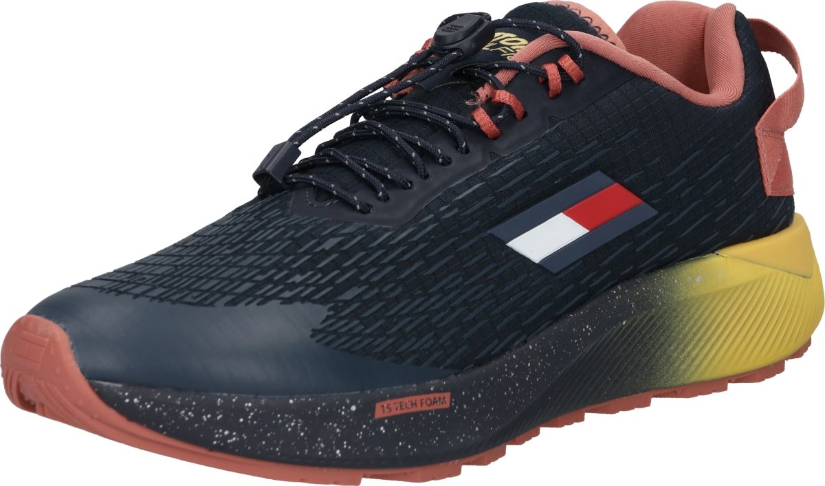 Tommy Sport Sportovní boty tmavě modrá / hořčicová / starorůžová / červená / bílá