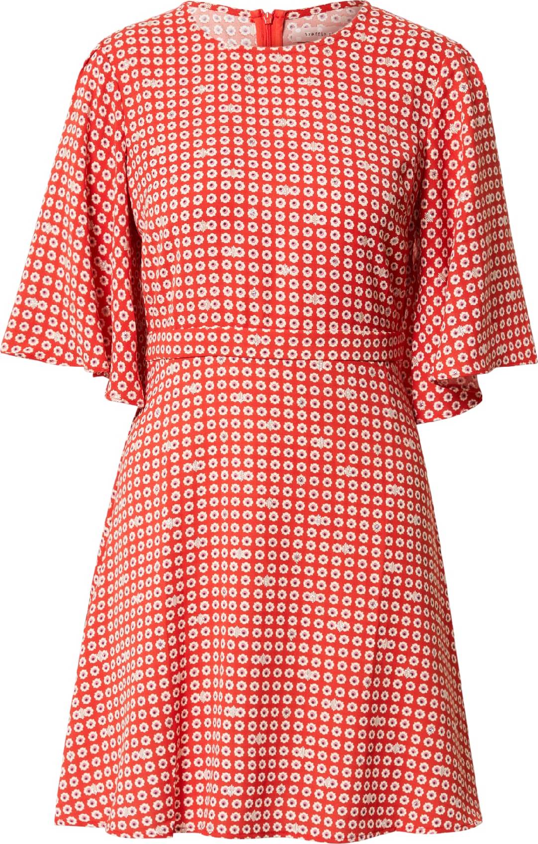 Traffic People Šaty světle růžová / červená / černá / stříbrná / offwhite