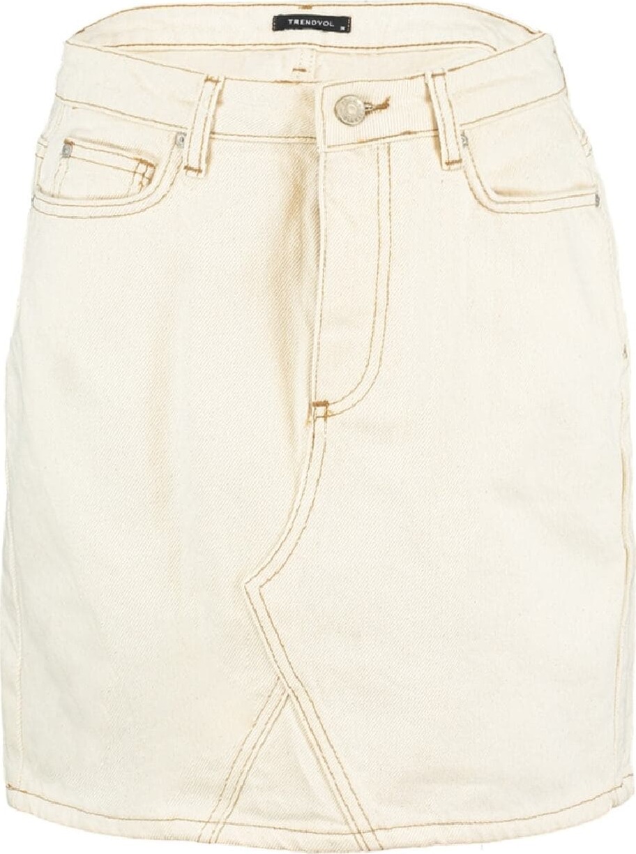 Trendyol Sukně barva bílé vlny