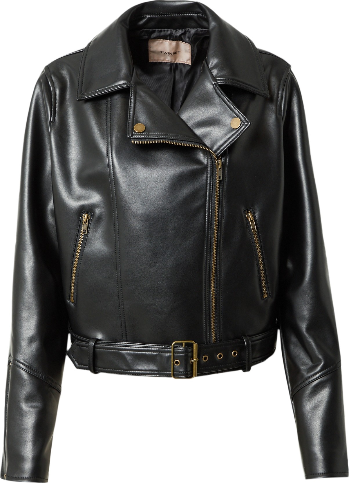 Twinset Přechodná bunda 'CHIODO' černá