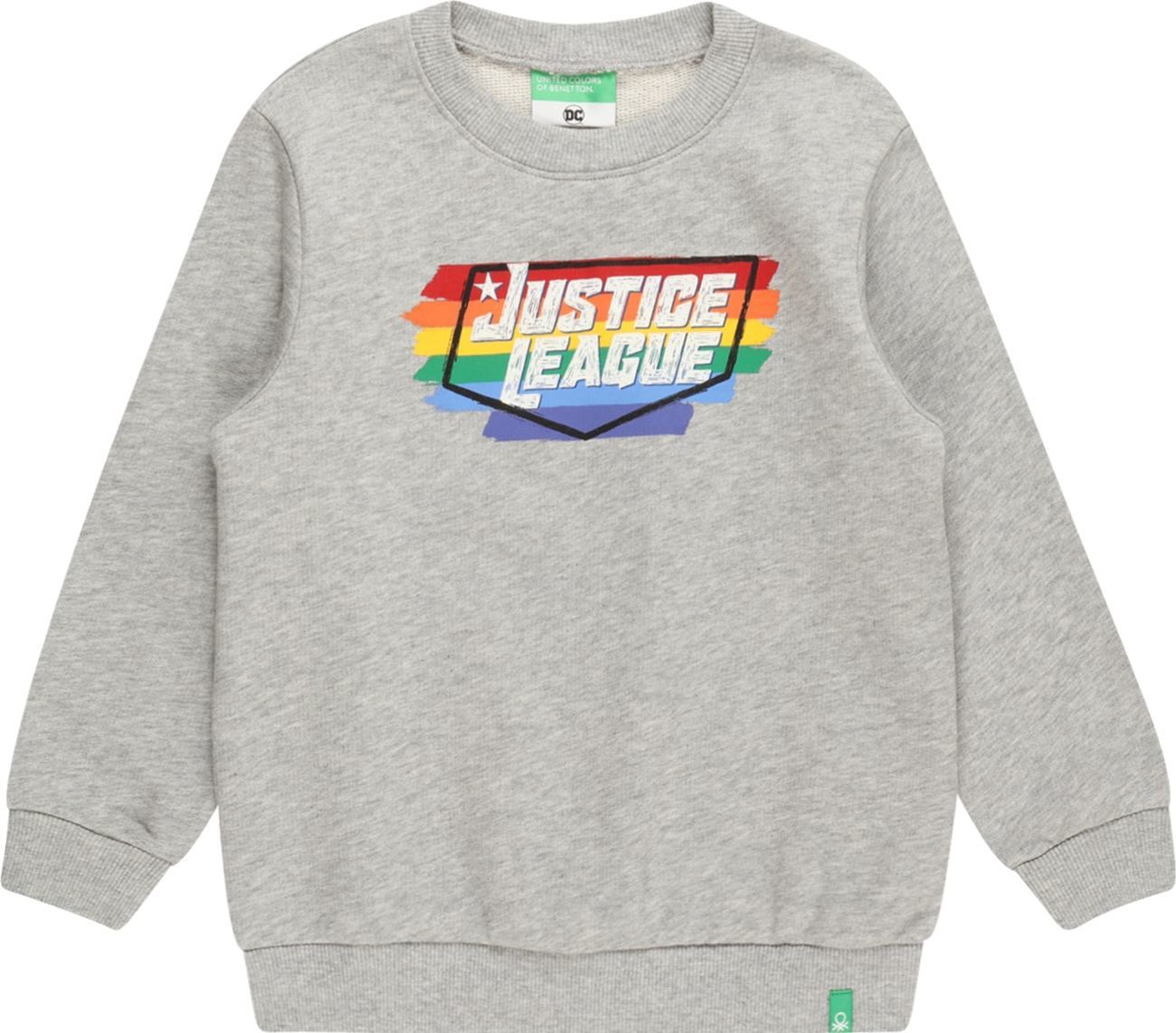 UNITED COLORS OF BENETTON Mikina šedý melír / mix barev