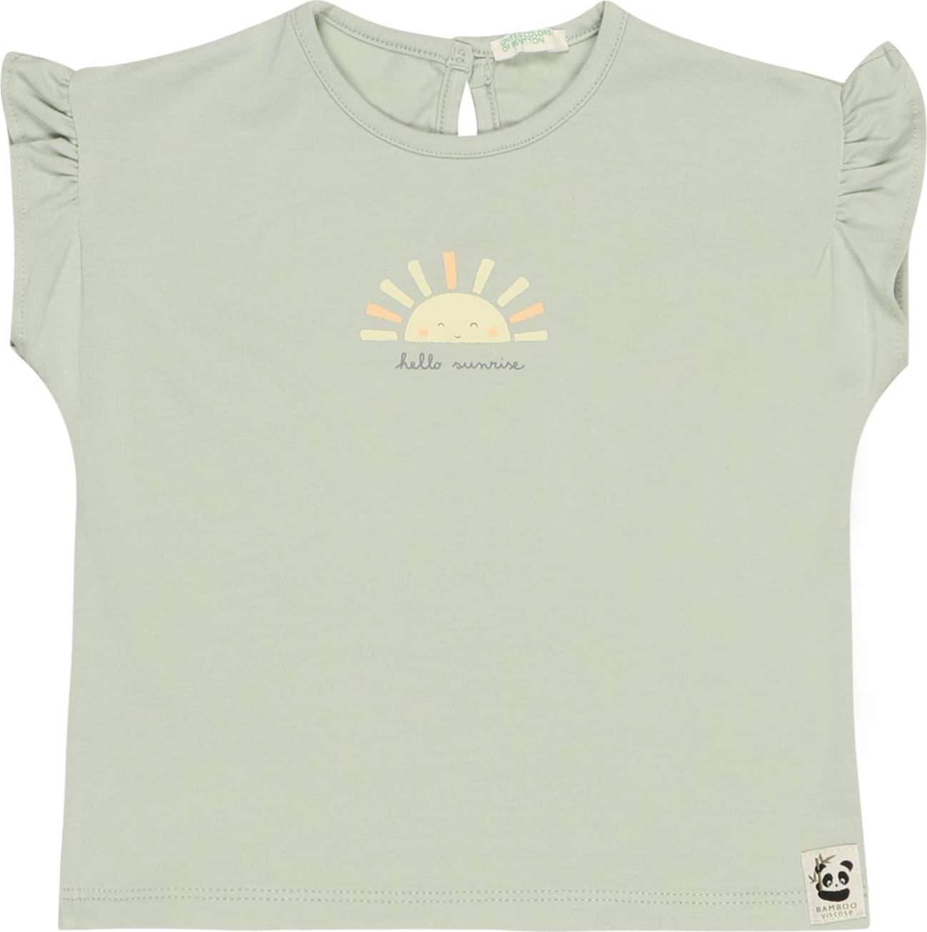 UNITED COLORS OF BENETTON Tričko světle žlutá / šedá / kouřově šedá / oranžová