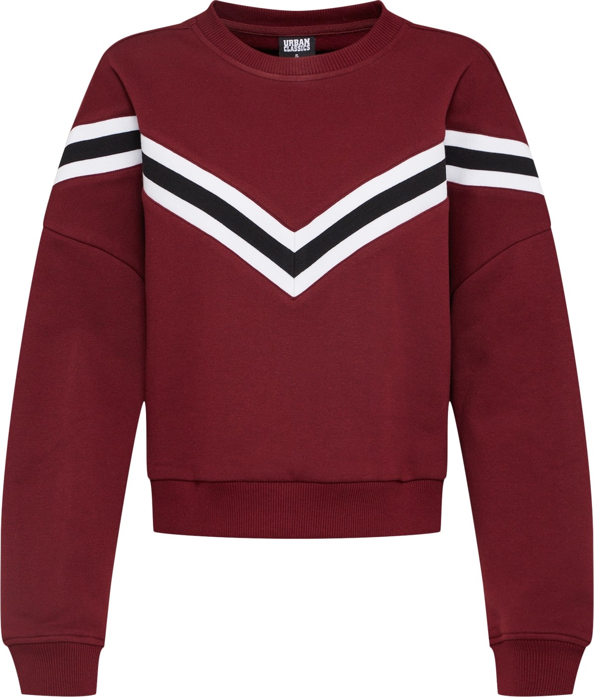 Urban Classics Mikina vínově červená / černá / bílá