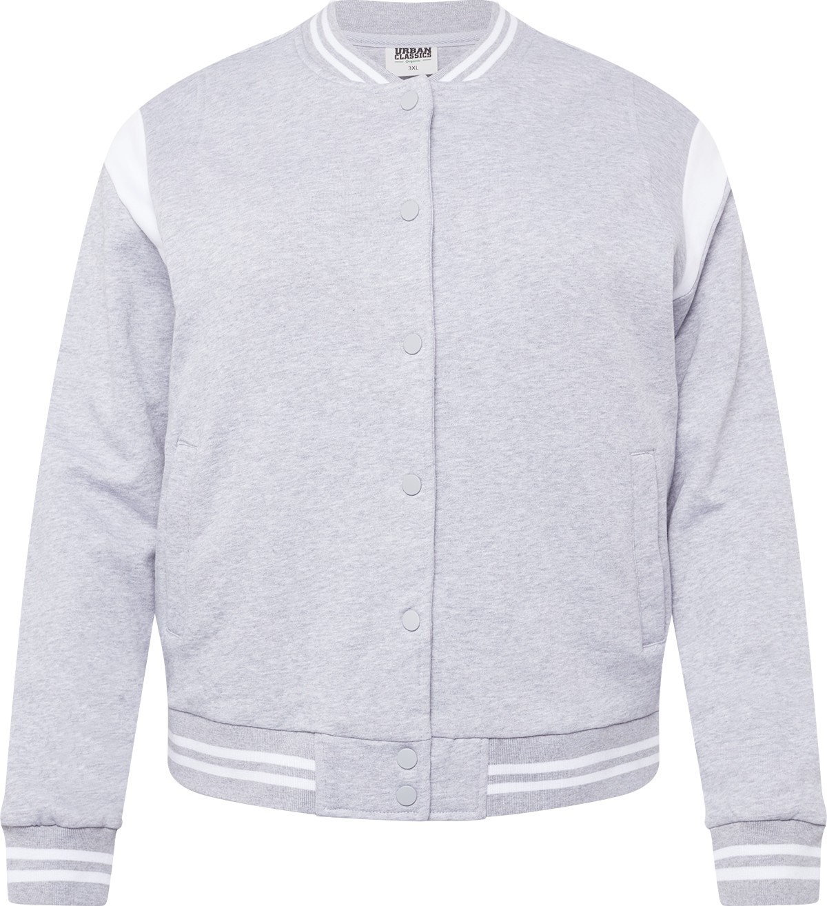 Urban Classics Přechodná bunda šedá / bílá
