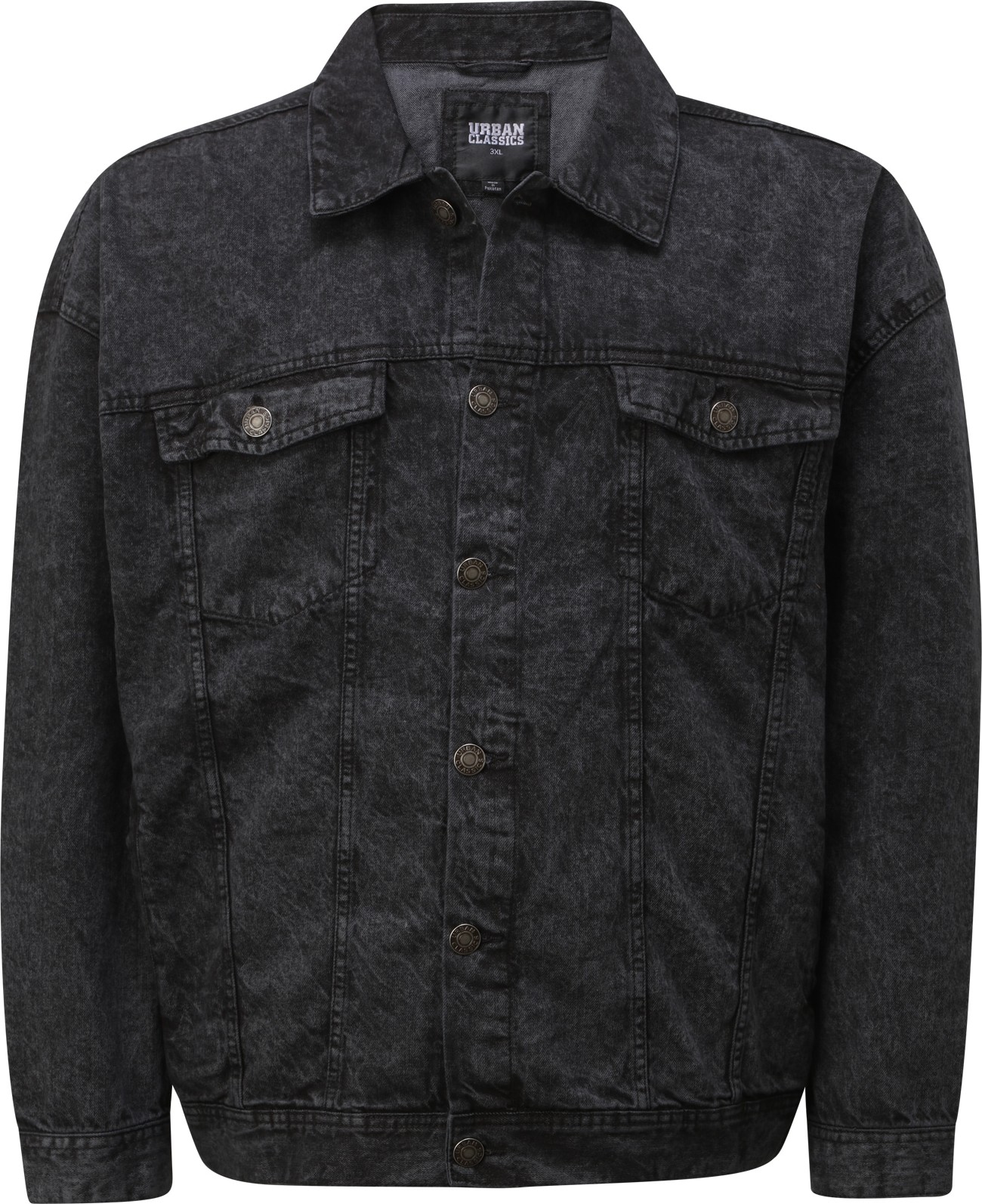 Urban Classics Přechodná bunda černá džínovina