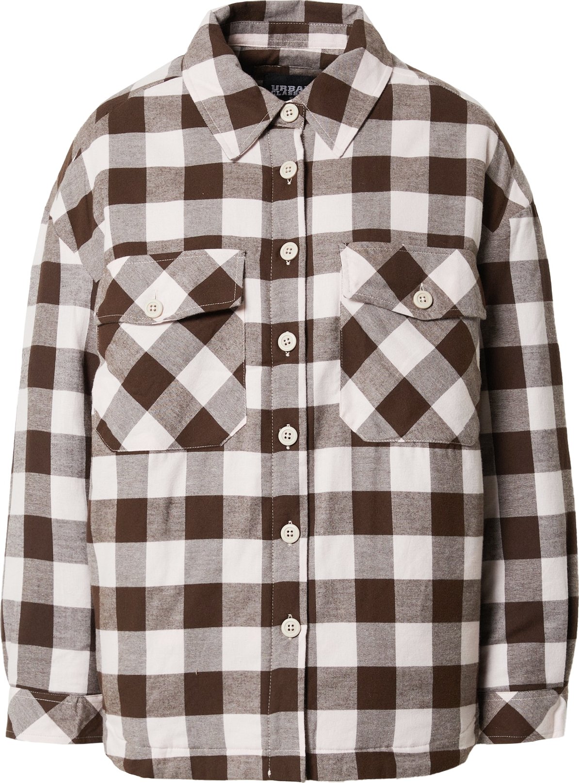 Urban Classics Přechodná bunda hnědá / růžová