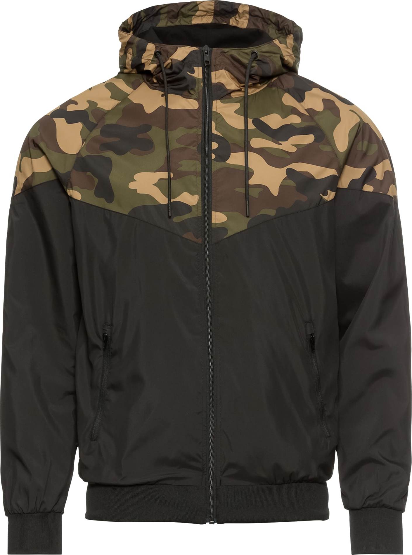 Urban Classics Přechodná bunda hnědá / světle hnědá / olivová / černá