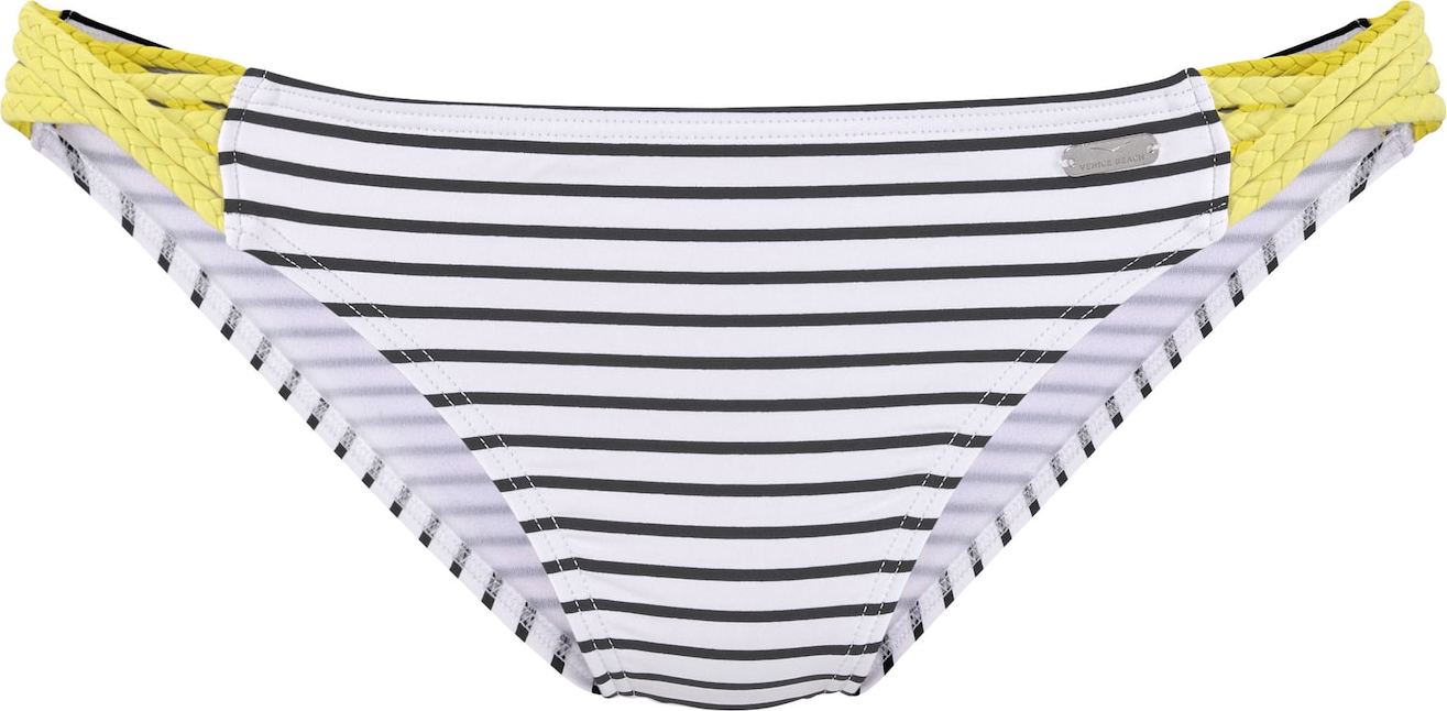 VENICE BEACH Spodní díl plavek žlutá / černá / bílá