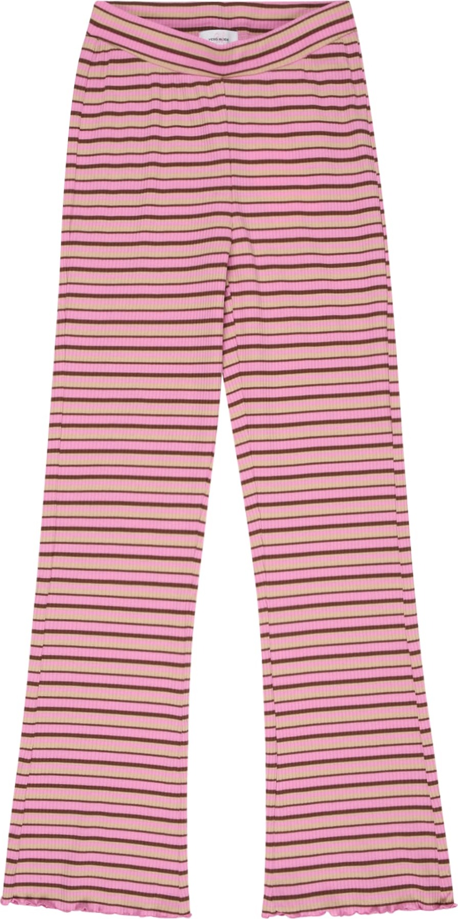 Vero Moda Girl Kalhoty 'LU TICA' béžová / hnědá / orchidej