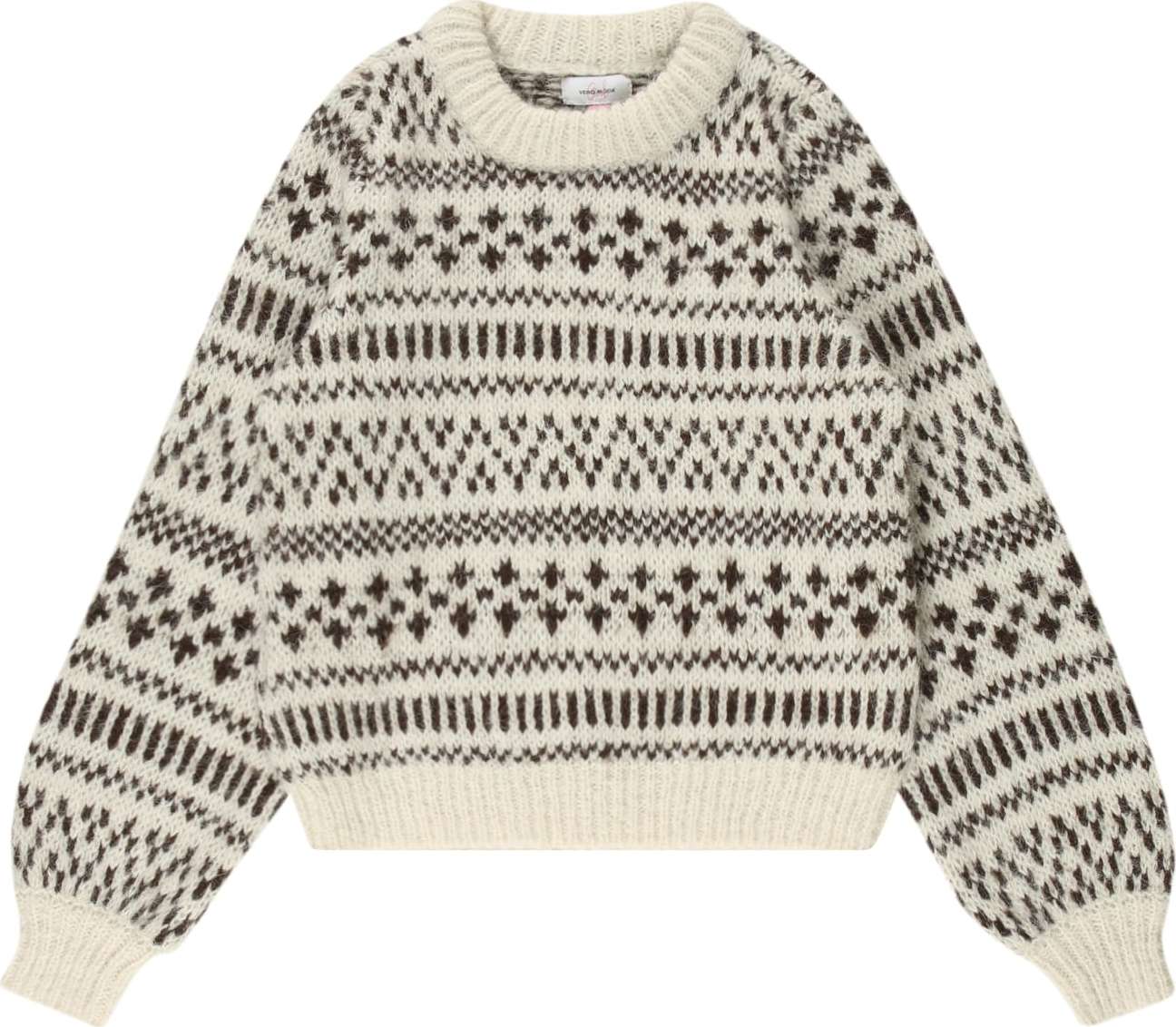 Vero Moda Girl Svetr 'KAIRA' béžová / černá