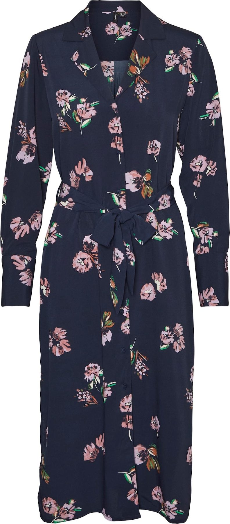 VERO MODA Košilové šaty 'Lydia' námořnická modř / nefritová / oranžová / růžová