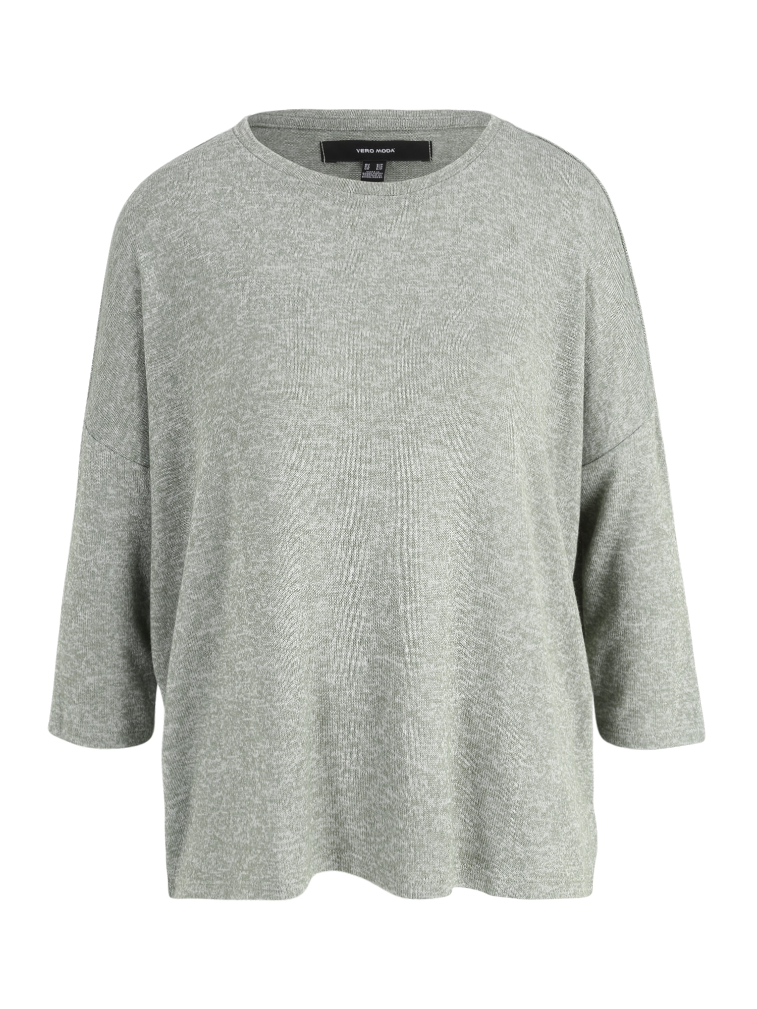 Vero Moda Petite Svetr 'BRIANNA' světle šedá / tmavě zelená