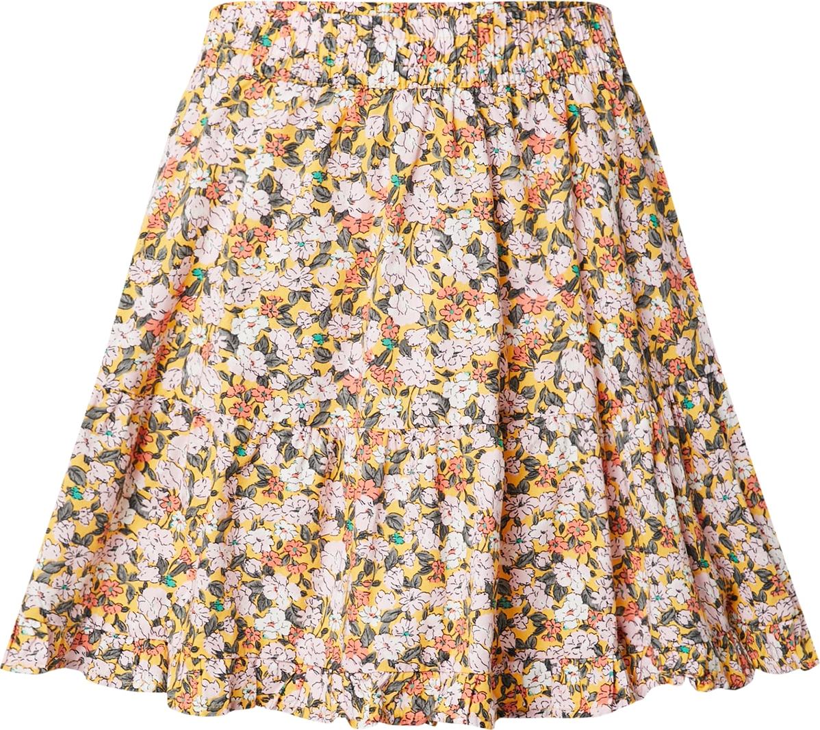 VERO MODA Sukně 'JOA' žlutá / mix barev