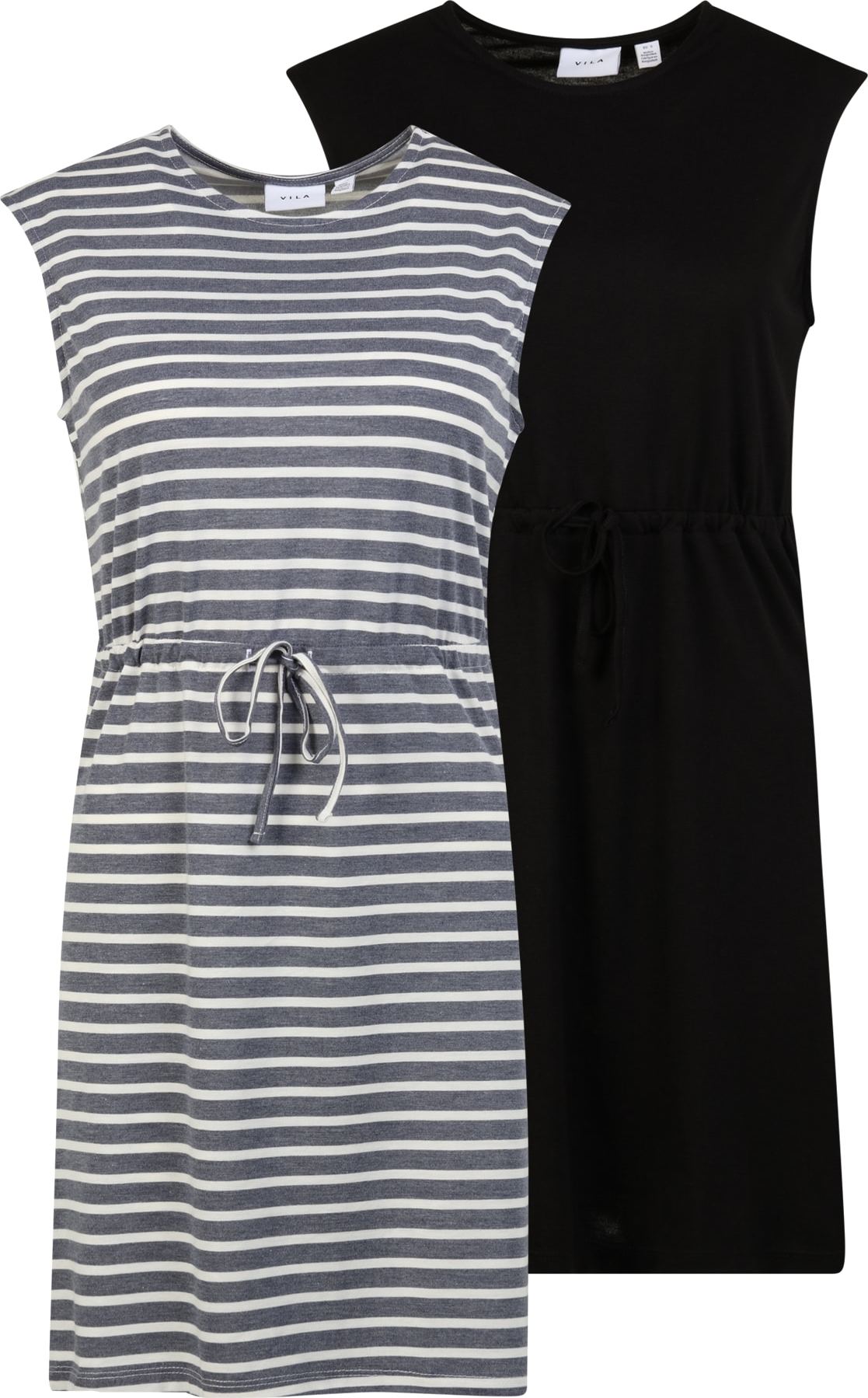 Vila Petite Šaty 'Athena' chladná modrá / černá / bílá