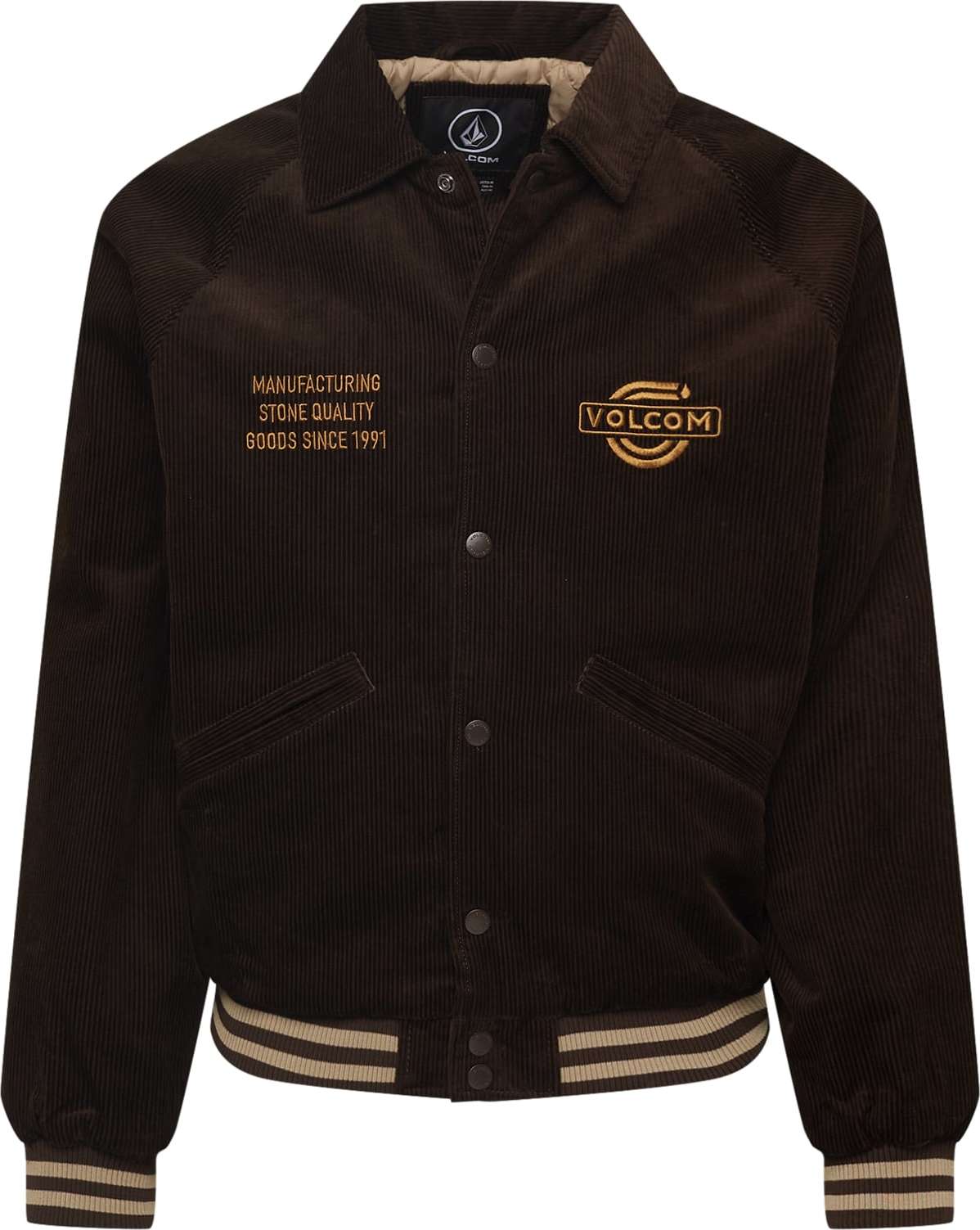 Volcom Přechodná bunda 'MAJORITY' světle hnědá / tmavě hnědá