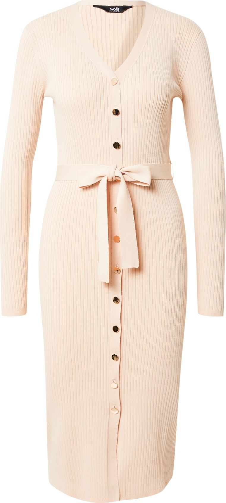 Wallis Úpletové šaty pastelově růžová