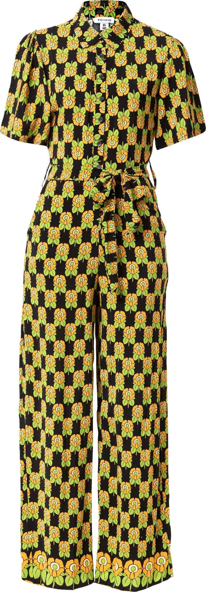 Warehouse Overal limetková / oranžová / černá