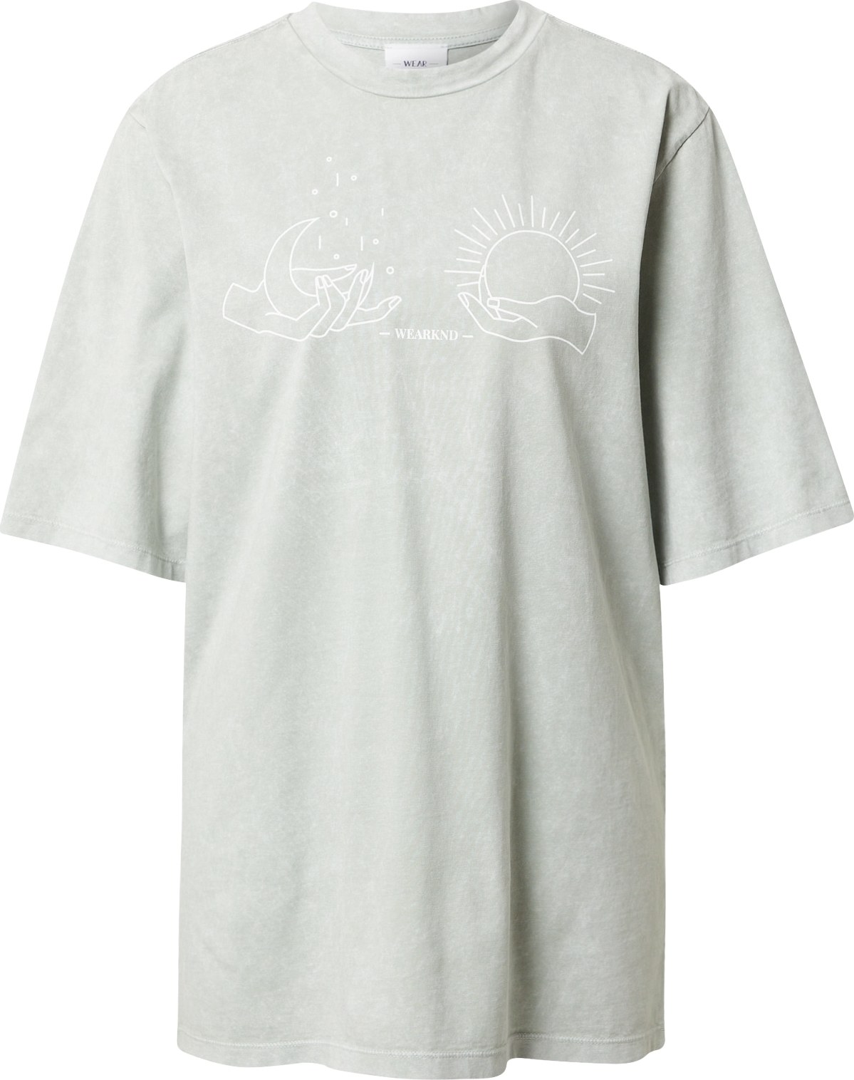 WEARKND Tričko pastelově zelená / bílá