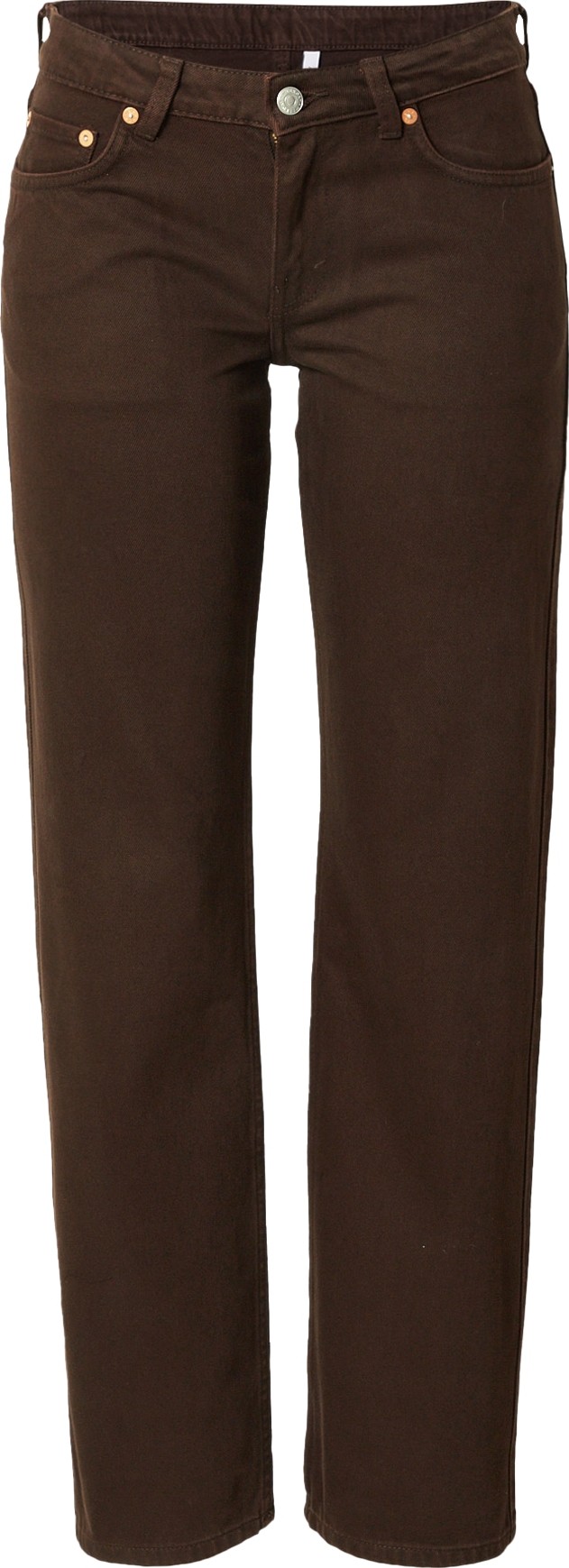 WEEKDAY Džíny 'Arrow Low Straight' hnědá