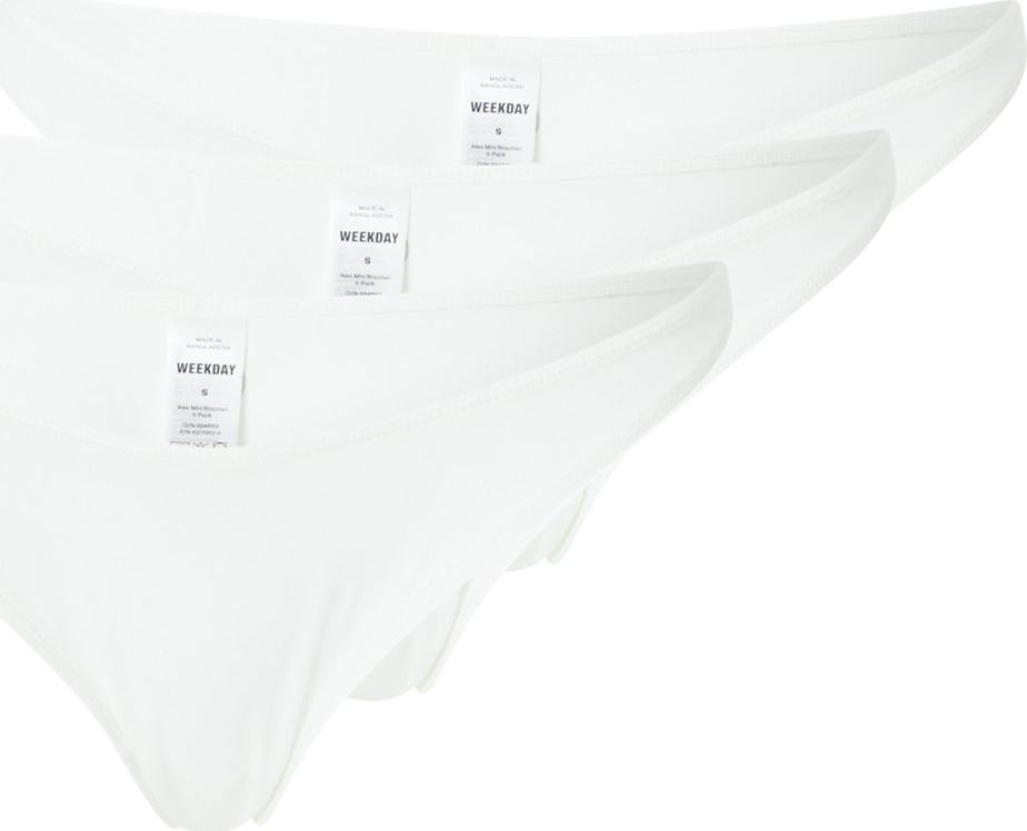 WEEKDAY Kalhotky 'Alex' bílá