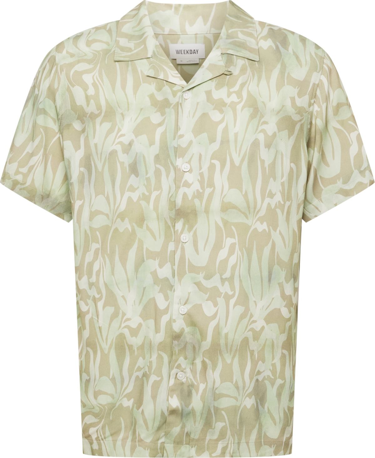 WEEKDAY Košile béžová / khaki / pastelově zelená