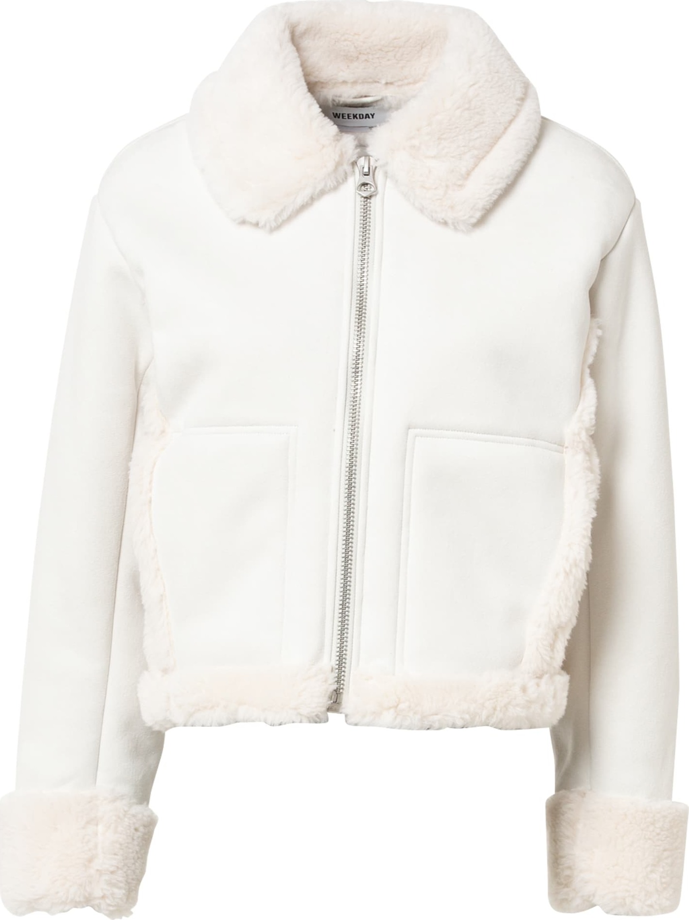 WEEKDAY Přechodná bunda 'Enzo' přírodní bílá