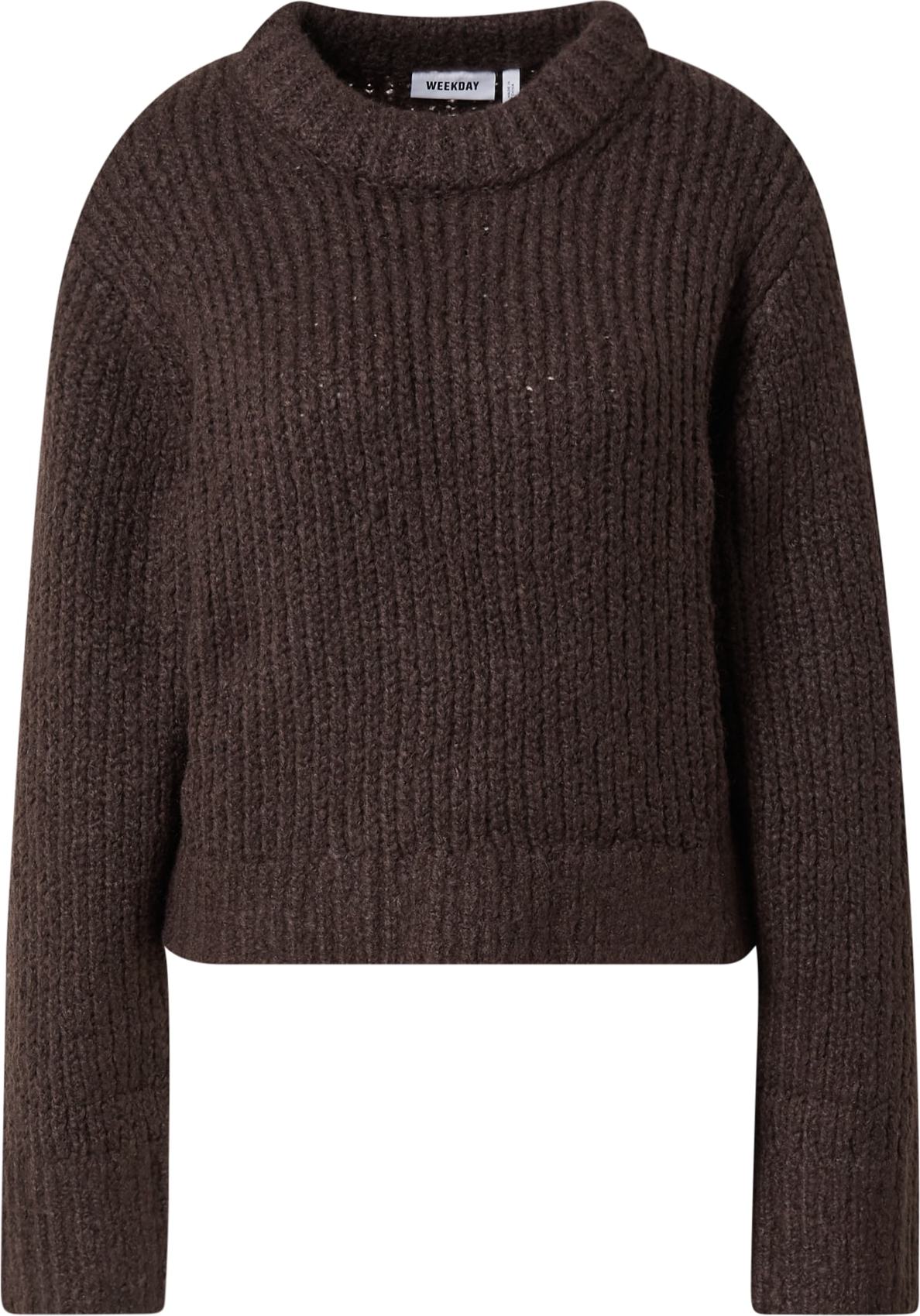 WEEKDAY Svetr 'Flash' tmavě hnědá