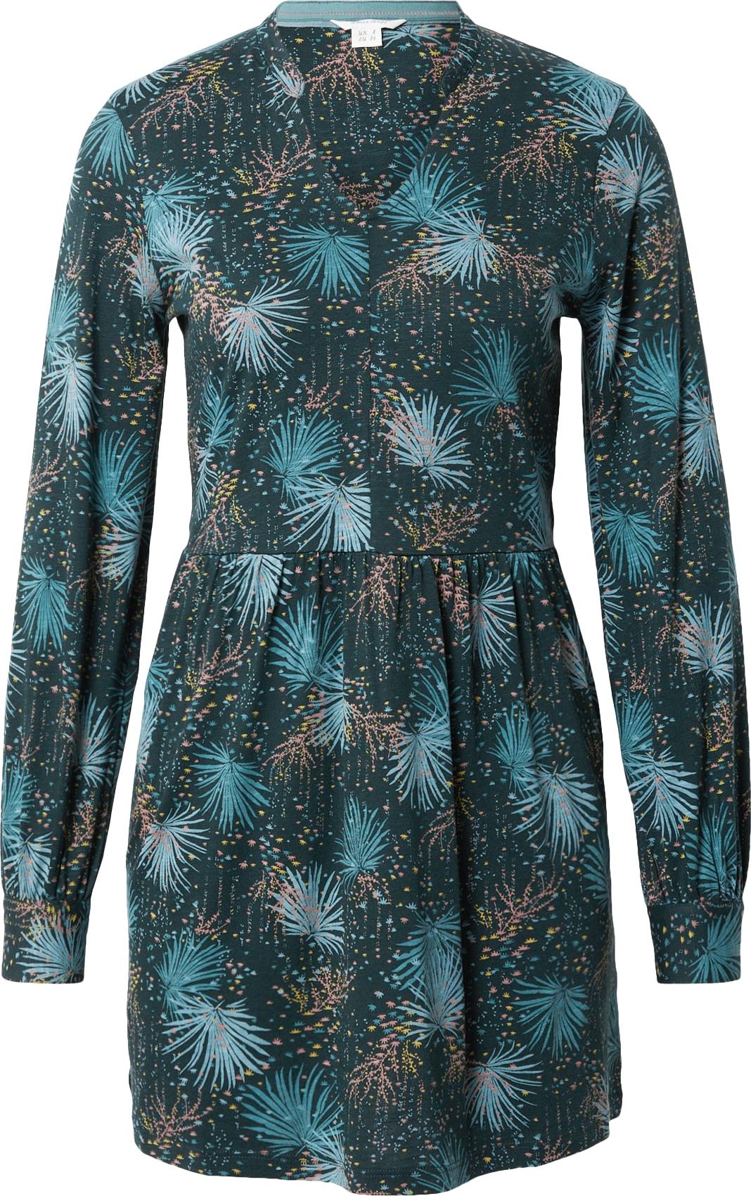 WHITE STUFF Šaty 'Iris' tyrkysová / aqua modrá / žlutá / tmavě zelená / růžová