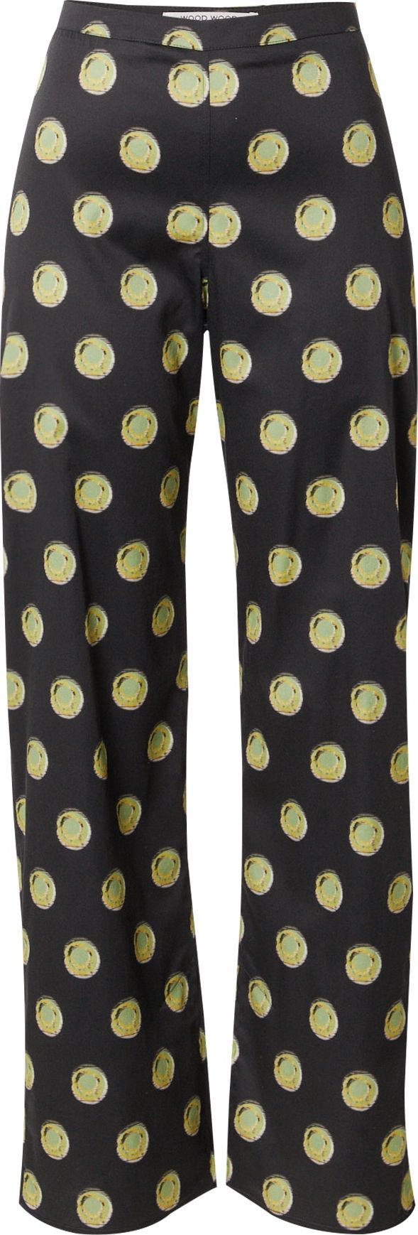 WOOD WOOD Kalhoty 'Tova' zlatě žlutá / světle zelená / černá / bílá