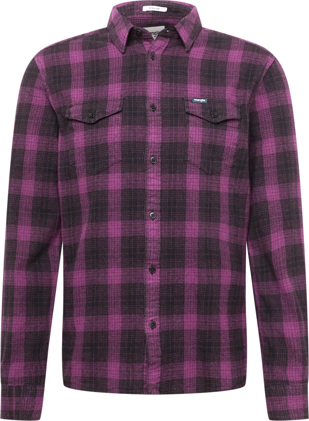 WRANGLER Košile pink / černá