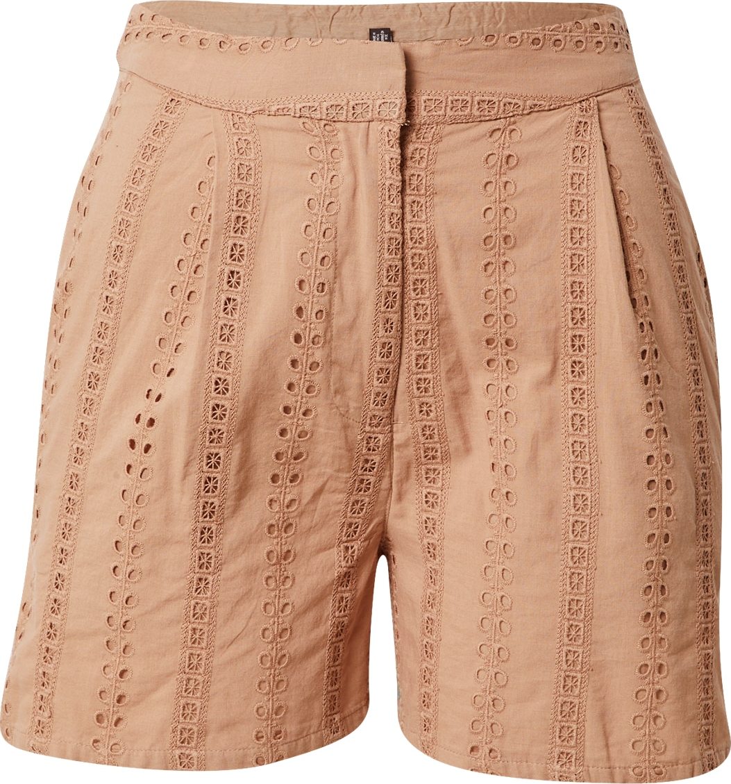 Y.A.S Kalhoty s puky 'JADE' světle hnědá